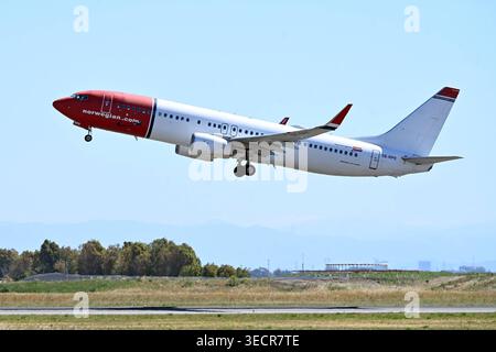 Fiumicino, Italien, Flugzeug zum Flughafen Fiumicino Boeing 737-800 Norwegian SE-RPE .Flugzeug zum Flughafen Fiumicino. Fiumicino Italien, 1. Mai 2026. Imago-images/Emmefoto Copyright: XImago-images/Emmefotox Stockfoto