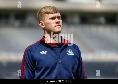 Newcastle upon Tyne, Großbritannien. Mai 2026. St James Park NEWCASTLE UPON TYNE, ENGLAND, 2. MAI: Lewis Hall of Newcastle United trifft vor dem Spiel der Premier League 2025-26 zwischen Newcastle United und Brighton & Hove Albion am 2. Mai 2026 in Newcastle upon Tyne ein. (Foto von Zach Forster/Sports Press Photo) (Zach Forster/Sports Press Photo/SPP) Credit: SPP Sport Press Photo. /Alamy Live News Stockfoto