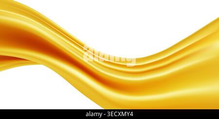 Golden Wave Eckform für Element mit einem goldenen Wellenband. Stock Vektor