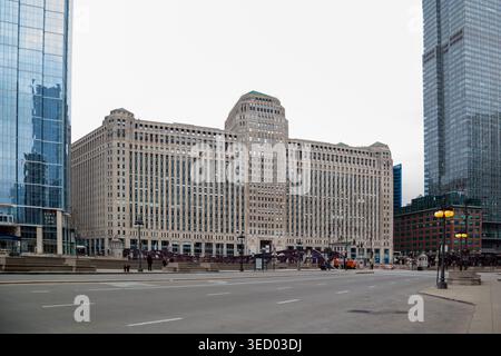 Das Merchandise Mart Gebäude in Chicago, Illinois, USA. Stockfoto