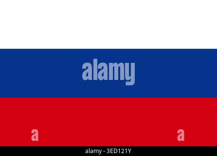 Flagge von Russland. Russische Nationalflagge. Vektorabbildung. Stock Vektor