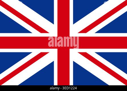 Flagge des Vereinigten Königreichs. Nationale Flagge Des Vereinigten Königreichs. Vektorabbildung. Stock Vektor