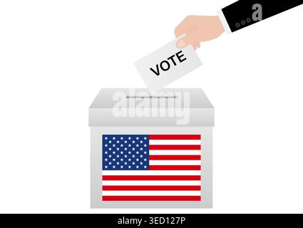 Präsidentschaftswahlen in den USA. Wahlkonzept. Vektorabbildung. Stock Vektor