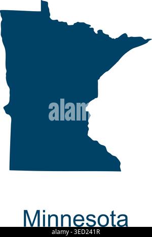 Minnesota Kartenvektor-Design-Vorlagen isoliert auf weißem Hintergrund Stock Vektor