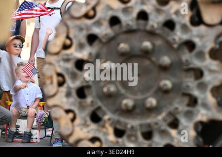 Pilsen, Tschechische Republik. Mai 2026. Befreiungsfest Pilsen, 81. Jahrestag der Befreiung Pilsens durch die amerikanische Armee, fortgesetzt durch den Konvoi der Freiheit in Pilsen, Tschechische Republik, am 3. Mai 2026. Quelle: Miroslav Chaloupka/CTK Photo/Alamy Live News Stockfoto