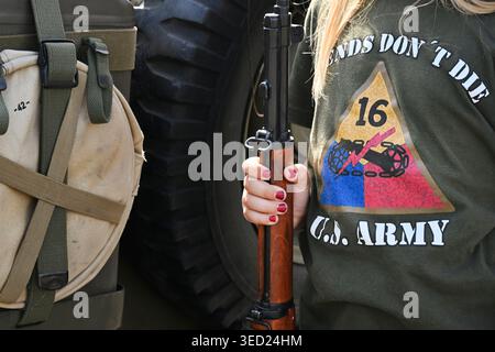 Pilsen, Tschechische Republik. Mai 2026. Befreiungsfest Pilsen, 81. Jahrestag der Befreiung Pilsens durch die amerikanische Armee, fortgesetzt durch den Konvoi der Freiheit in Pilsen, Tschechische Republik, am 3. Mai 2026. Quelle: Miroslav Chaloupka/CTK Photo/Alamy Live News Stockfoto
