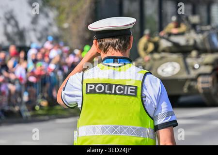 Pilsen, Tschechische Republik. Mai 2026. Befreiungsfest Pilsen, 81. Jahrestag der Befreiung Pilsens durch die amerikanische Armee, fortgesetzt durch den Konvoi der Freiheit in Pilsen, Tschechische Republik, am 3. Mai 2026. Quelle: Miroslav Chaloupka/CTK Photo/Alamy Live News Stockfoto