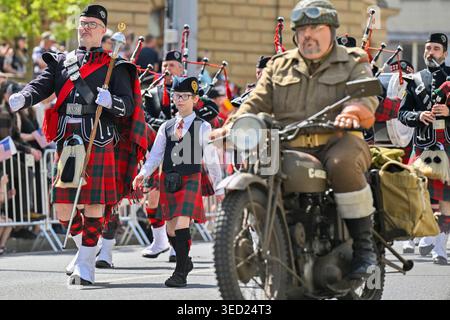 Pilsen, Tschechische Republik. Mai 2026. Befreiungsfest Pilsen, 81. Jahrestag der Befreiung Pilsens durch die amerikanische Armee, fortgesetzt durch den Konvoi der Freiheit in Pilsen, Tschechische Republik, am 3. Mai 2026. Quelle: Miroslav Chaloupka/CTK Photo/Alamy Live News Stockfoto