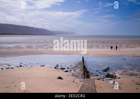 Der äußere Strand von Barmouth bei Ebbe Stockfoto