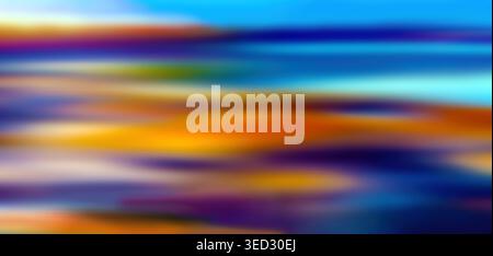 Eine abstrakte Darstellung des Himmels mit weichem Fokus, dargestellt als farbenfrohes Panorama. Stockfoto