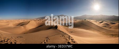 Dune Field Panorama Im Great Sand Dunes National Park Stockfoto