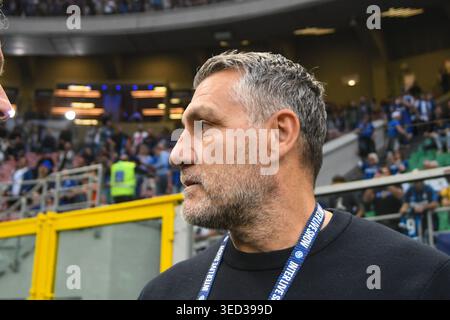 Mailand, Italien. Mai 2026. Christian Vieri während des Spiels der Serie A 2025-2026 zwischen dem FC Internazionale Milano und Parma Calcio 1913 im San Siro Stadion am 3. Mai 2026 in Mailand. Quelle: Unabhängige Fotoagentur/Alamy Live News Stockfoto