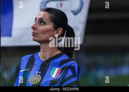 Mailand, Italien. Mai 2026. Fans des FC Internazionale, die während des Fußballspiels der Serie A 2025/26 zwischen dem FC Internazionale und Parma Calcio 1913 im San Siro Stadion in Mailand, Italien gesehen wurden Stockfoto