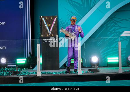 Podestfeier beim Formel 1 Crypto.com Miami Grand Prix 2026 im Miami International Autodrome in Miami Gardens, USA. Runde 6 von Stockfoto