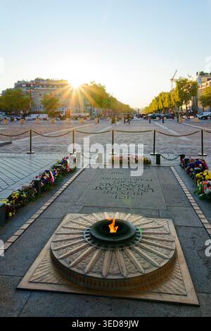 Frankreich, Paris, Place de l'Etoile, der Triumphbogen, das unbekannte Soldatengrab unter dem Triumphbogen Stockfoto