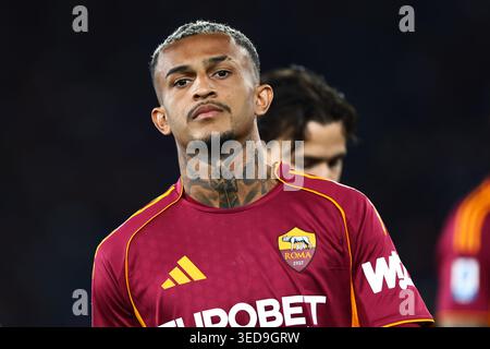 Rom, Italien. Mai 2026. Franca Lima Wesley of Roma während der italienischen Meisterschaft Serie A Fußballspiel zwischen AS Roma und ACF Fiorentina am 4. Mai 2026 im Stadio Olimpico in Rom, Italien - Credit: Federico Proietti / Alamy Live News Stockfoto