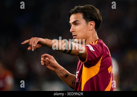 Rom, Italien. Mai 2026. Paulo Dybala von AS Roma während des Fußballspiels der Serie A 2025/2026 zwischen AS Roma und ACF Fiorentina im Stadio Olimpico in Rom (Italien), 4. Mai 2026. Quelle: Insidefoto/Alamy Live News Stockfoto