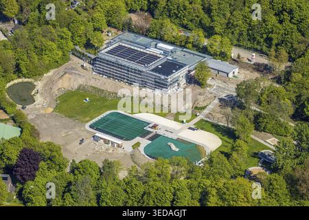 Luftansicht, Suedbad WasserWelten Bochum Baustelle, Linden Indoor- und Naturfreibecken, Linden Stadtteil Linden, Bochum, Sauerland, Nord RHI Stockfoto