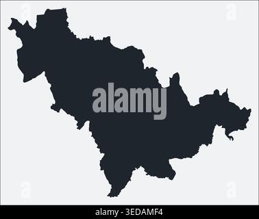 Jilin, CN, China Karte. Nur eine einfache Grenzkarte. Form des Bereichs. Einfache Begrenzungskontur. Vektorabbildung. Stock Vektor