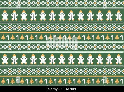 Nahtlose Strickmuster. Geometrisches Strickgarnmuster für Umhüllung und Stoffmuster. Farbenfrohe Textil- und Seidenmuster als Hintergrund. Stockfoto
