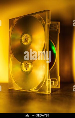 DVD-Disks in Box - Archive, Kultur, Technologie Stockfoto