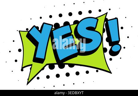 JA Comic Pop Art Speech Bubble Graphic Stock Vektor