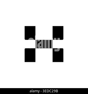 Abstraktes Logodesign mit Buchstabe H und moderner, minimalistischer Schriftzug Stock Vektor