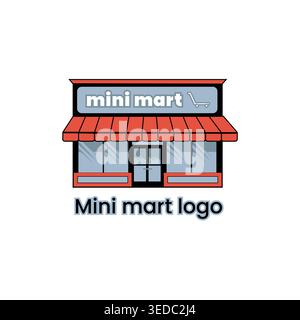Mini-Mart-Store-Logo mit Einzelhandelskonzept Stock Vektor