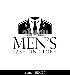 Logo für Herren im Fashion Store mit stylischem Markenkonzept für Kleidung Stock Vektor