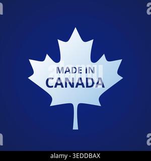 Made in Canada – Symbol der kanadischen Flagge Stock Vektor