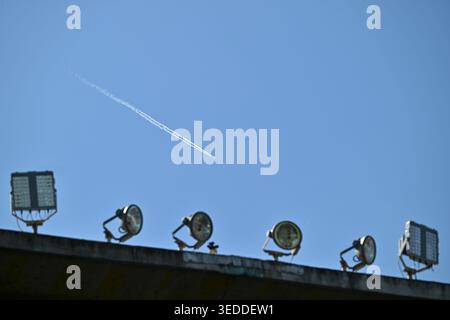 Allgemeine Ansicht des Carlo Castellani Stadions während des Spiels Empoli FC gegen US Avellino, italienisches Fußball-Spiel der Serie B in Empoli, Italien, 1. Mai 2026 Stockfoto
