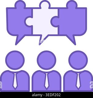 Symbol Für Teambildung. Vektorsymbol für Personen, die in einem Team arbeiten. Einheit und Teamwork. Werkstattkonzept Stock Vektor