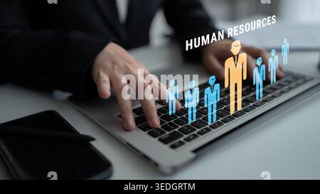 Personalmanagement und Unternehmensführung. Ein Konzept von Teambildung, Personalbeschaffung und Mitarbeitermanagement für den Unternehmenserfolg. Motiv Stockfoto