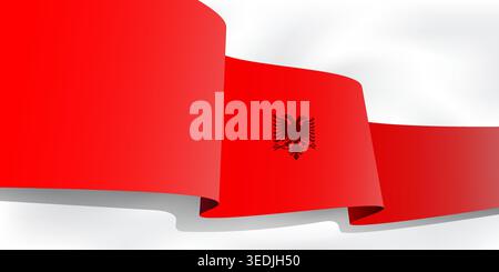 Flagge albaniens , um den großen Tag im Land albaniens oder der Welt zu gedenken Stock Vektor