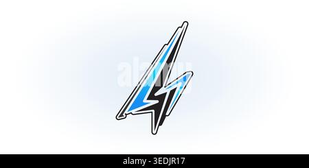 Blitzschnell mit der Logokombination Nummer 4, einem Logo, das Stärke, Energie und Dynamik zeigt. Dieses Logo steht für Geschwindigkeit, Fortschritt und Action Stock Vektor