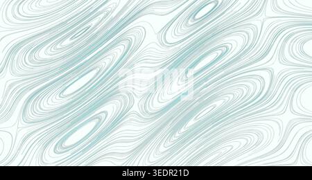 Ein faszinierendes abstraktes Muster mit wirbelnden Linien in Aqua- und Grüntönen, ideal für moderne und künstlerische Designs. Stockfoto