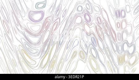 Ein lebendiges und dynamisches abstraktes Muster mit fließenden Linien und einem Regenbogen aus Farben, ideal für moderne und künstlerische Designs. Stockfoto