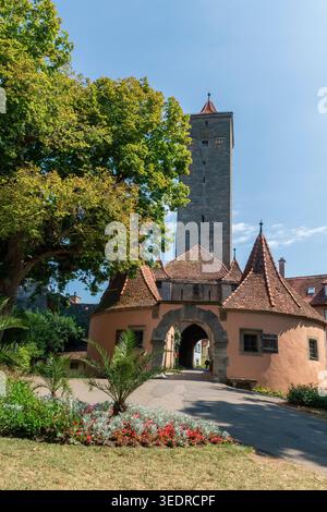 Im Schlosspark in Rothenburg ob der Tauber Stockfoto