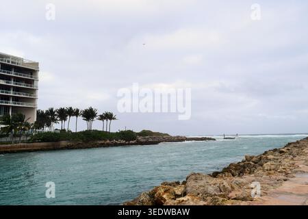 Boca Raton Inlet und Strand Stockfoto