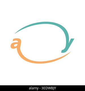 Kreativer AY Initial Letter Swoosh mit modernem, elegantem und dynamischem Stil. Ideal für Branding, Corporate Identity, Technologie, Startup, sp Stock Vektor