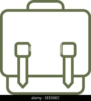 messenger Bag Icon Vektor Design Vorlagen einfaches und modernes Konzept Stock Vektor