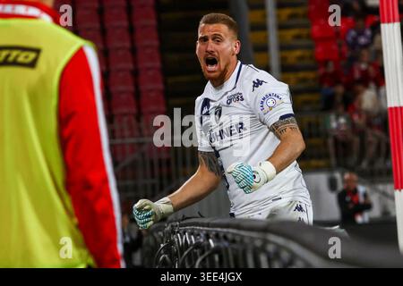 Andrea Fulignati feiert das Tor beim Spiel der Serie B zwischen AC Monza und Empoli am 08. Mai 2026 im U-Power Stadium in Monza, Italien Credit: Mairo Cinquetti/Alamy Live News Stockfoto