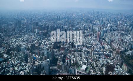 Panoramablick auf die Innenstadt von Taipeh Stockfoto