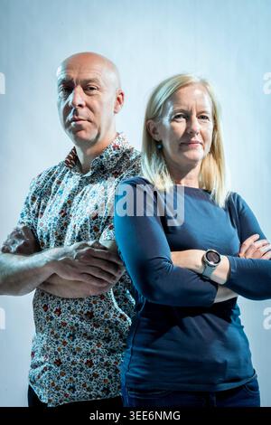 Chris Brookmyre und Marissa Haetzman Stockfoto