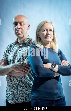 Chris Brookmyre und Marissa Haetzman Stockfoto