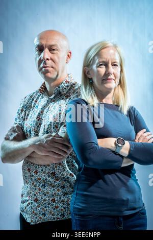 Chris Brookmyre und Marissa Haetzman Stockfoto