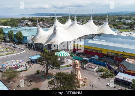 Allgemeiner Blick auf das Butlins Resort & Holiday Park in Minehead somerset, das für große Wochenenden und Familienurlaube genutzt wird. Stockfoto