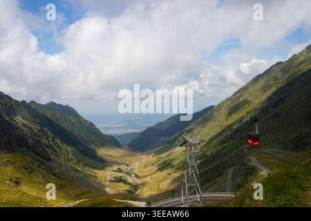 Seilbahn über Transfagarasan in den Bergen, Sibiu, Rumänien Stockfoto