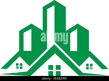 Building House Home Logo Immobilien Branding Stock Vektor