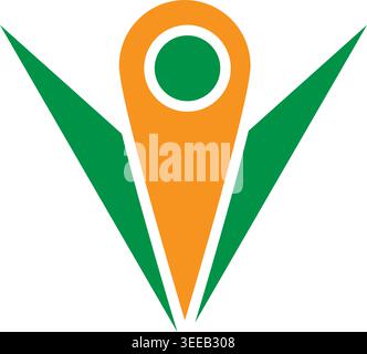 Design und Branding des Human Location-Logos Stock Vektor